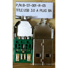 USB3.0 Stecker, 5 Positionen 8A Löttyp